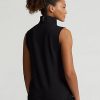 Musta naisten Ralph Lauren Hybrid Performance -vetoketjuliivi