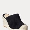 Musta naisten Ralph Lauren Pennie Suede Espadrille Musta naisten Ralph Lauren Pennie Suede Espadrille