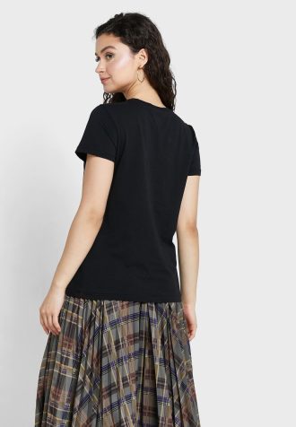 Musta naisten Ralph Lauren Pyöreäkaula-aukkoiset T-paidat