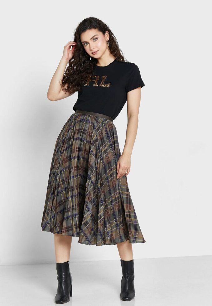 Musta naisten Ralph Lauren Pyöreäkaula-aukkoiset T-paidat Musta naisten Ralph Lauren Pyöreäkaula-aukkoiset T-paidat