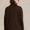 Musta naisten Ralph Lauren Quarter-vetoketjullinen villapaita fleece-tunika Musta naisten Ralph Lauren Quarter-vetoketjullinen villapaita fleece-tunika
