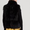 Musta naisten Ralph Lauren Shearling-liivi Musta naisten Ralph Lauren Shearling-liivi