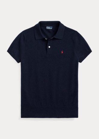 Musta naisten Ralph Lauren Slim Fit Cashmere poolopaidat Musta naisten Ralph Lauren Slim Fit Cashmere poolopaidat