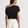 Musta naisten Ralph Lauren Stretch Jersey Topit