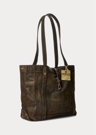 Musta Over Ruskea Naisten Ralph Lauren -nahkainen laukku