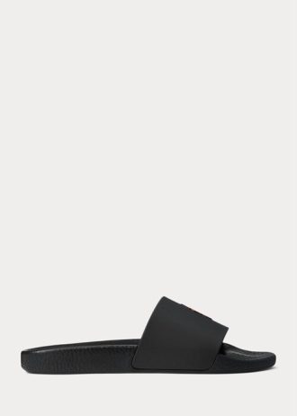 Musta/punainen miesten Ralph Lauren Signature Pony -tossut
