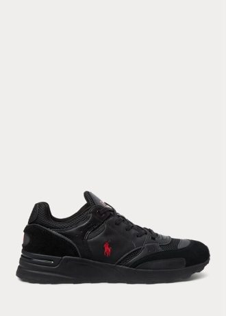 Musta/punainen miesten Ralph Lauren Trackster 200 -lenkkarit Musta/punainen miesten Ralph Lauren Trackster 200 -lenkkarit