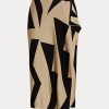 Musta / ruskea naisten Ralph Lauren Geo-print Cotton-Blend kynähameet Musta / ruskea naisten Ralph Lauren Geo-print Cotton-Blend kynähameet