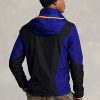 Musta/sininen miesten Ralph Lauren vettä hylkivät Ripstop-takit Musta/sininen miesten Ralph Lauren vettä hylkivät Ripstop-takit