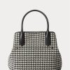 Musta/valkoinen Houndstooth naisten Ralph Lauren Houndstooth keskikokoiset Bellport-laukut Musta/valkoinen Houndstooth naisten Ralph Lauren Houndstooth keskikokoiset Bellport-laukut