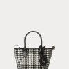 Musta/valkoinen Houndstooth Naisten Ralph Lauren Houndstooth Mini Bellport Kangaskassit Musta/valkoinen Houndstooth Naisten Ralph Lauren Houndstooth Mini Bellport Kangaskassit