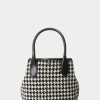 Musta/valkoinen Houndstooth Naisten Ralph Lauren Houndstooth Mini Bellport Kangaskassit Musta/valkoinen Houndstooth Naisten Ralph Lauren Houndstooth Mini Bellport Kangaskassit