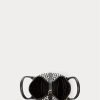 Musta/valkoinen Houndstooth Naisten Ralph Lauren Houndstooth Mini Bellport Kangaskassit Musta/valkoinen Houndstooth Naisten Ralph Lauren Houndstooth Mini Bellport Kangaskassit