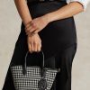 Musta/valkoinen Houndstooth Naisten Ralph Lauren Houndstooth Mini Bellport Kangaskassit Musta/valkoinen Houndstooth Naisten Ralph Lauren Houndstooth Mini Bellport Kangaskassit