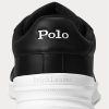 Musta/valkoinen miesten Ralph Lauren Heritage Court II -nahkaiset tennarit Musta/valkoinen miesten Ralph Lauren Heritage Court II -nahkaiset tennarit