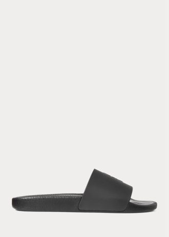 Musta/valkoinen miesten Ralph Lauren Signature Pony -tossut Musta/valkoinen miesten Ralph Lauren Signature Pony -tossut