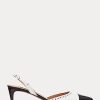 Musta/valkoinen naisten Ralph Lauren Garland -väriset Slingback-korkokengät