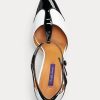 Musta/valkoinen Naisten Ralph Lauren Haskell Color-Blocked Calfskin korkokengät