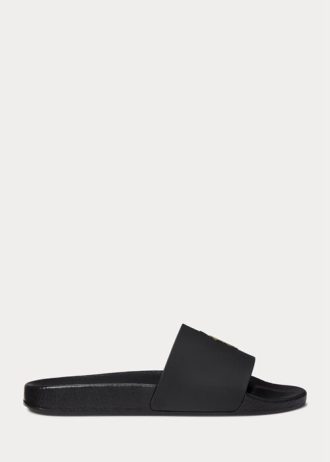 Mustat/kultaiset miesten Ralph Laurenin ponitossut Mustat/kultaiset miesten Ralph Laurenin ponitossut