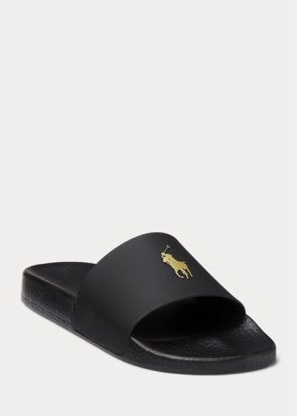 Mustat/kultaiset miesten Ralph Laurenin ponitossut Mustat/kultaiset miesten Ralph Laurenin ponitossut