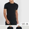 Mustat miesten Ralph Lauren 2 Pack Essential Crew Neck T-paidat