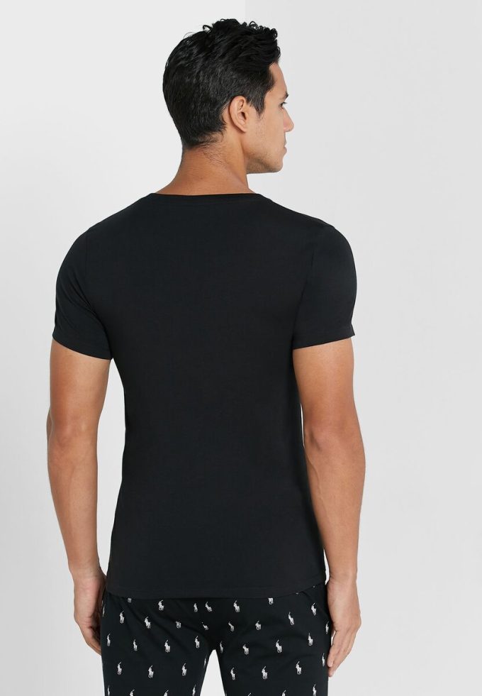 Mustat miesten Ralph Lauren 2 Pack Essential Crew Neck T-paidat