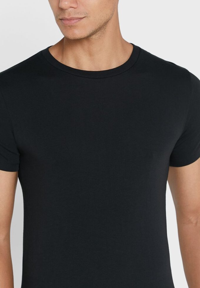 Mustat miesten Ralph Lauren 2 Pack Essential Crew Neck T-paidat