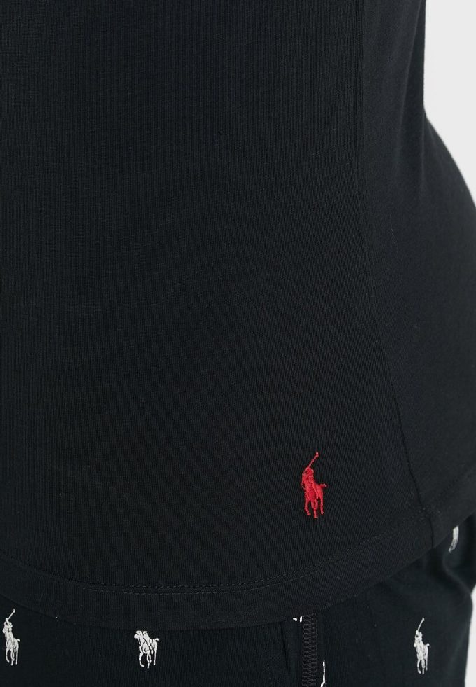 Mustat miesten Ralph Lauren 2 Pack Essential Crew Neck T-paidat