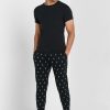 Mustat miesten Ralph Lauren 2 Pack Essential Crew Neck T-paidat