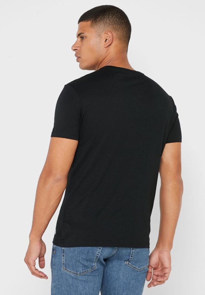 Mustat miesten Ralph Lauren 2 Pack Essential V-kaula T-paidat