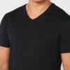 Mustat miesten Ralph Lauren 2 Pack Essential V-kaula T-paidat