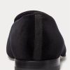 Mustat miesten Ralph Lauren Alonzo brodeeratut samettimekkokengät Mustat miesten Ralph Lauren Alonzo brodeeratut samettimekkokengät