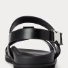 Mustat miesten Ralph Lauren Biorn Calfskin sandaalit Mustat miesten Ralph Lauren Biorn Calfskin sandaalit