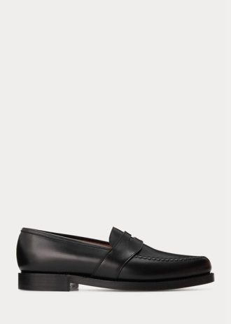 Mustat miesten Ralph Lauren Braygan Calfskin Penny Loafers