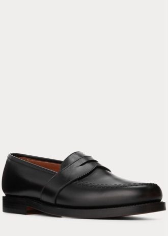 Mustat miesten Ralph Lauren Braygan Calfskin Penny Loafers