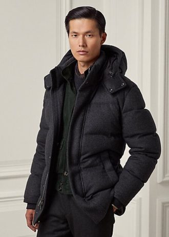 Mustat miesten Ralph Lauren Cameron -villasekoitetut untuvatakit
