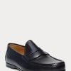 Mustat miesten Ralph Lauren Chalmers Calfskin Penny Loafers