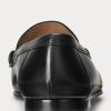 Mustat miesten Ralph Lauren Chalmersin kiillotetut vasikannahkaiset pennyloaferit