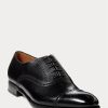 Mustat miesten Ralph Lauren Denver Cap-Toe kenkämekkokengät Mustat miesten Ralph Lauren Denver Cap-Toe kenkämekkokengät