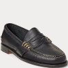 Mustat miesten Ralph Lauren Edricin nahkaiset Penny Loaferit Mustat miesten Ralph Lauren Edricin nahkaiset Penny Loaferit