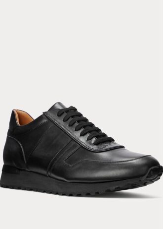 Mustat miesten Ralph Lauren Ethan Calfskin -lenkkarit Mustat miesten Ralph Lauren Ethan Calfskin -lenkkarit