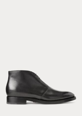Mustat miesten Ralph Lauren Frasco Calfskin Chelsea -saappaat Mustat miesten Ralph Lauren Frasco Calfskin Chelsea -saappaat