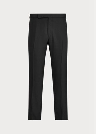 Mustat miesten Ralph Lauren Gregory Wool Barathea Tuxedo -housut Mustat miesten Ralph Lauren Gregory Wool Barathea Tuxedo -housut