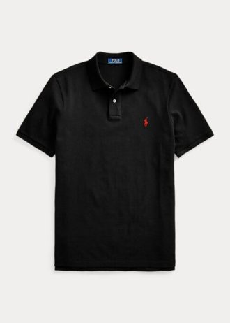 Mustat miesten Ralph Lauren Ikoniset mesh poolopaidat Mustat miesten Ralph Lauren Ikoniset mesh poolopaidat