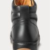 Mustat miesten Ralph Lauren Jaemyn Calfskin High-Top tennarit