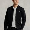 Mustat miesten Ralph Lauren -kaksoisneulotut Bomber-takit