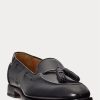 Mustat miesten Ralph Lauren Lutherin tupsut vasikanahkaiset loaferit