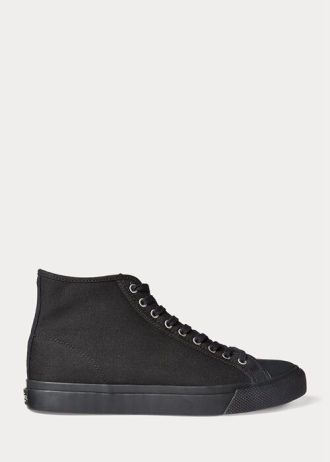 Mustat miesten Ralph Lauren Mayport Canvas -lenkkarit Mustat miesten Ralph Lauren Mayport Canvas -lenkkarit