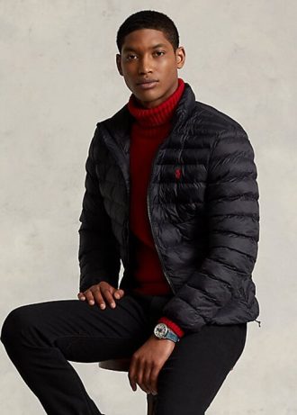 Mustat miesten Ralph Lauren Pakattavat takit