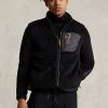 Mustat miesten Ralph Lauren Pile -fleecetakit Mustat miesten Ralph Lauren Pile -fleecetakit